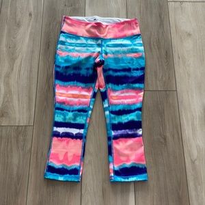 EUC Women’s Size XS Ideology Brand Capri Yoga Workout Leggings Colorful Teen